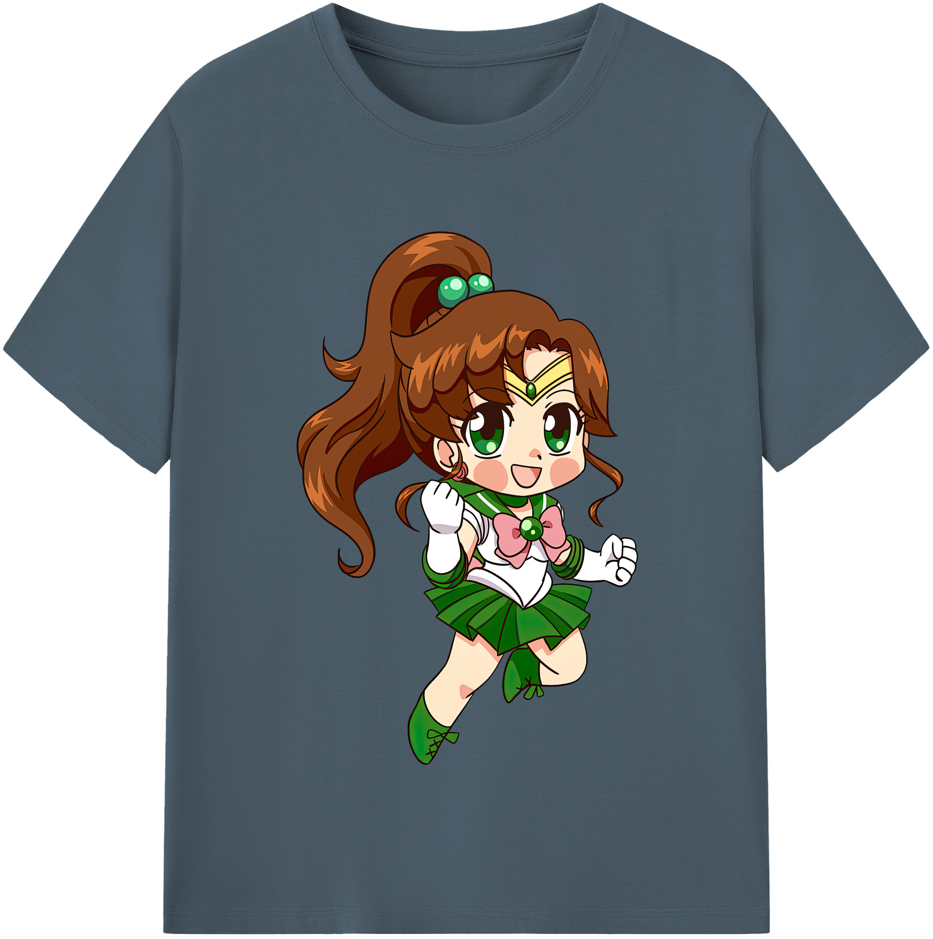 （画像用） 美少女戦士セーラームーン 木野 まこと きの まこと Sailor Moon Kino Makoto （セーラージュピター；Sailor Jupiter） 綿100％半袖Tシャツ（フロントプリント）